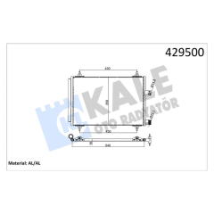 KONDENSER AL/BRZ CITROEN C5 04 C6 05 407 04 1.8-2.0-2.2-3.0-1.6HDI-2.0HDI-2.2HDI