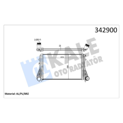 TURBO RADYATÖRÜ INTERCOOLER PASSAT-TIGUAN-SHARAN-ALHAMBRA 2.0TDI 08 615X398X32 AL-PL-BRZ