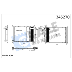 KLİMA KONDENSERİ NISSAN MİCRA 1.2-1.4 16V 02-10 RADYATÖR-KLİMA BİRLEŞİK OTO.-MEK. AL/AL