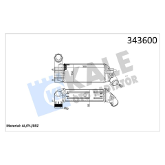 TURBO RADYATÖRÜ INTERCOOLER 406 98-04 607 00 C5 01-04 2.0HDİ-2.2HDI AL/PL/BRZ 298x133.4x85