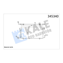 KLİMA KONDENSERİ PARTNER 96 BERLINGO 96 XSARA 97-00 1.8D-1.9D 648x328x16 AL/AL