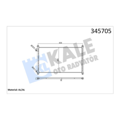 KLİMA KONDENSERİ HONDA ACCORD 98-05 -CIVIC 01-05 653x339x16 Mek.opsiyo.otom.sanziman AL/AL