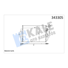 KLİMA KONDENSERİ CHEVROLET AVEO 1.2İ-1.4İ-1.6 11 600X395X16 OTO.-MEK. AL/BRZ