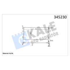 KLİMA KONDENSERİ HYUNDAI SONATA 98 725X335X16 OTO.-MEK. AL/AL