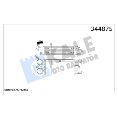 TURBO RADYATÖRÜ INTERCOOLER P508 SW 1.6 12 C5 III 1.6 THP 09 300x150x80 AL/PL/BRZ