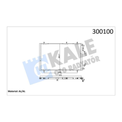 KLİMA RADYATÖRÜ KONDENSER PEUGEOT P206 98 09 1.1-1.4-1.6-2.0-1.4HDI-1.6HDI MT KURUTUCUSUZ 552x363x16