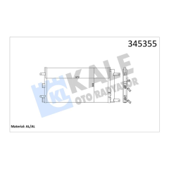 KLİMA KONDENSERİ DOBLO 01 1.4-1.6 16V 595x303x16 AL/AL