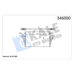 x TURBO RADYATÖRÜ INTERCOOLER VECTRA C 2.0 16V-2.2 DTİ 03 AL/PL/BRZ 650x397.4x20