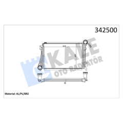x TURBO RADYATÖRÜ INTERCOOLER A3-CADDY III-GOLF-JETTA-OCTAVIA-SUPERB-TOLEDO 615X406.6X32 AL-PL