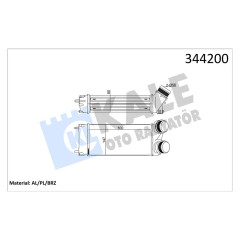 x TURBO RADYATÖRÜ INTERCOOLER C4-C4 PICASSO-P308-P3008-P5008 AL/PL/BRZ 300x147x76