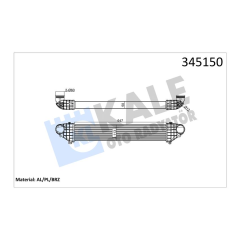 TURBO RADYATÖRÜ INTERCOOLER VOLVO C30 1.6D 06 C70 2.0D 05 S40 1.6D 04 V40 D2 12