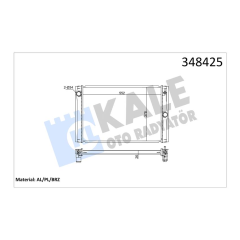 RADYATÖR BRAZİNG COROLLA D4D 07 545x370x26