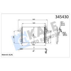 KLİMA KONDENSERİ HYUNDAI GETZ 1.1-1.3i-1.4i 02-09 - İ10 1.1 08 499x324x17 AL/AL