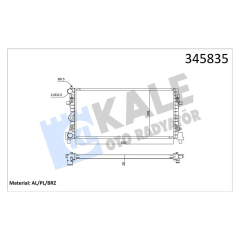 SU RADYATÖRÜ A1 10 IBIZA IV-TOLEDO IV 08 FABIA II-RAPID-ROOMSTER 06 POLO 09 1.2 1.6 1.9TDI 1.2 1.4TSI 1.2TFSI MT BRAZING 650x308x26 6R0121253N-6RF121253