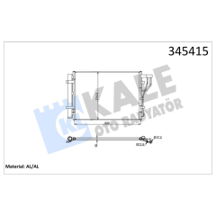KLİMA KONDENSERİ HYUNDAI İX20 1.4-1.6 10 KIA VENGA 1.4-1.6 CVVT 10 545x366 AL/AL