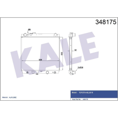 RADYATÖR AL/PL/BRZ HILUX VI 2.5 TD 01 AT 500X528X32