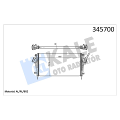 TURBO RADYATÖRÜ INTERCOOLER INSIGNIA A 09 17 1.6 CDTI LET-DTH-DTJ 2.0 DTH-NFT-NHT-DTR AL/PL/BRZ 2.8 NET-NER 665x361.7x32