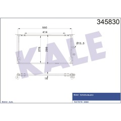 KLİMA KONDENSERİ HILUX 2.4D 97 AL/AL