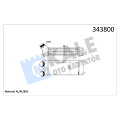 TURBO RADYATÖRÜ INTERCOOLER BERLINGO 04 C4 04 P308 07 PARTNER 04 1.6HDI AL/PL/BRZ 300x147x76