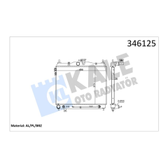 RADYATÖR HYUNDAI GETZ 1.6 02-05 370x490x26 AC /- OTOM AL/PL/BRZ