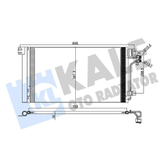 KLİMA KONDENSERİ TRANSPORTER T5-MULTIVAN V 715x391x16 AL-AL