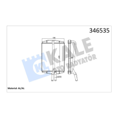KALORİFER RADYATÖRÜ BRAZİNG KA 96-08 FIESTA IV 95-02 PUMA 97-02 1.3-1.6 247x198x22