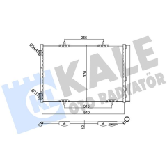 KLİMA RADYATÖRÜ KONDENSER CROSSLAND 17 P207 06 P208 12 19 P2008 13 C3 09 AIRCROSS 17 C4 14 DS3 10 1.2-1.4-1.6 VTI-HDI-THP-PureTECH AL/AL 538x368x16