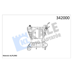 TURBO RADYATÖRÜ INTERCOOLER GOLF IV-BORA-A3-OCTAVIA-TOLEDO-LEON 1.9TDI 183X189.5X85 AL/PL/B