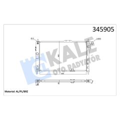 RADYATÖR DAEWOO ESPERO 1.5-1.8-2.0 95-99 635x382x34 AC /- MEK AL/PL/BRZ