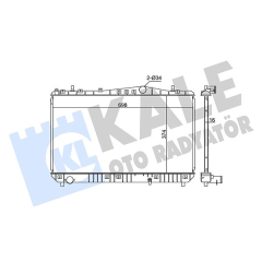RADYATÖR CHEVROLET REZZO AL/PL/BRZ 374x698x16