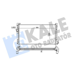SU RADYATÖRÜ FIAT IDEA 04 PUNTO 03 LANCIA YPSILON 06 1.3DMTJ MT BRAZING 580x308x32