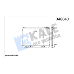 RADYATÖR INFINITI FX45 03 08 AT BRAZING 450X728X26 SU RADYATÖRÜ