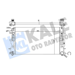 MOTOR SU RADYATORU MERCEDES SPRINTER B906 . VW CRAFTER 30-35-50 680X416X24