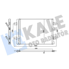 KLİMA KONDENSERİ DUSTER 10 SANDERO 08 LOGAN 10 1.2 16V-1.4-1.6-1.5DCI 513x396x12