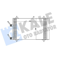 KLİMA RADYATÖRÜ KONDENSER PEUGEOT P307-P307 SW CITROEN C4-C5 2.0 HDI AL/AL 540x358x16