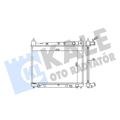 RADYATÖR YARIS-YARIS VERSO AL/PL/BRZ 350x478x16