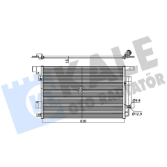 KLİMA KONDENSERİ P4007-P4008-C4 AİRCROSS-C CROSSER AL/AL 637x429x16