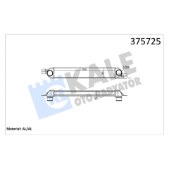 INTERCOOLER OPEL MERIVA A 1.3-1.7CDTI MT 03 10 BRAZING AL-AL 524X83X50 TURBO RADYATÖRÜ