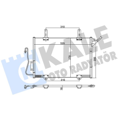 KLİMA KONDENSERİ KNG 01 1.9DTI AL/AL 528x348x16