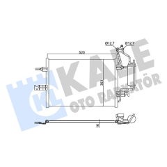 KLİMA RADYATÖRÜ OPEL MERIVA A MPV 1.6 1.4 16V 1.7 DTI 1.8 03-10 KURUTUCU İLE BRAZING AL-AL 520x363x16