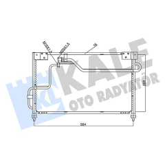 KLİMA KONDENSERİ MAZDA 626 IV AL-AL 564X308X16