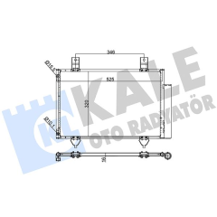 KLİMA KONDENSERİ SUZUKI SWIFT III-IV AL/AL 542x342x16