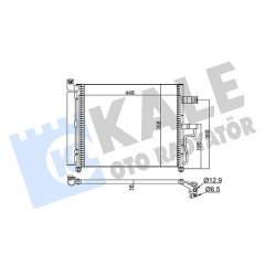 KLİMA KONDENSERİ ACCENT-ACCENT II AL/AL 448x370x16