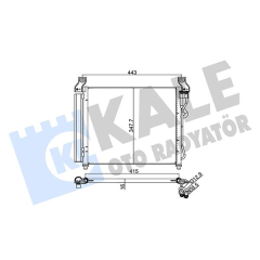 KLİMA KONDENSERİ KIA PICANTO AL/AL 390x335x17