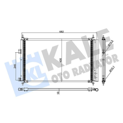 KLİMA KONDENSERİ TOYOTA RAV 4 III AL/AL 686x408x16