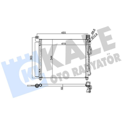 KLİMA KONDENSERİ KIA PICANTO 1.0-1.1-1.1 CRDİ AL/AL 437x348x18