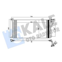 KLİMA KONDENSERİ HYUNDAI SONATA V-MAGENTIS AL/AL 693x341x16