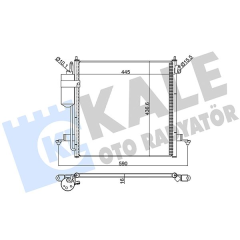 x KLİMA KONDENSERİ MITSUBISHI L200 AL/AL 467x513x16