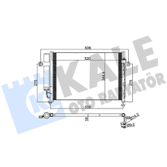KLİMA KONDENSERİ GETZ AL/AL 540x345x18