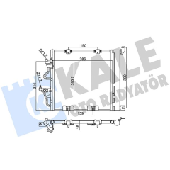 KLİMA RADYATÖRÜ KONDENSERİ OPEL ASTRA H 04 10 ZAFIRA B 05 15 1.3-1.7-1.9 CDTI-DT-DTH-DTL AL/AL 405x385x18